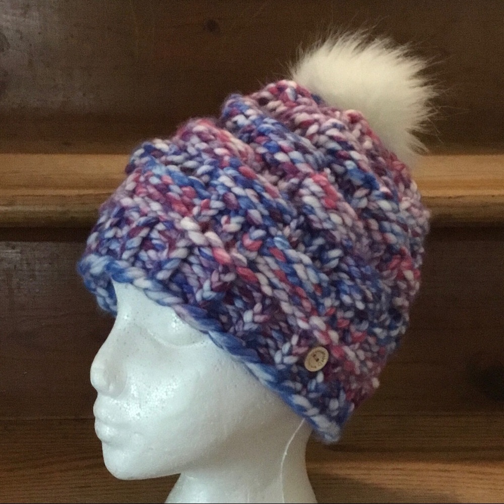 Knit Hat - Handmade with Love❤️Chunky Yarn Basketweave Beanie